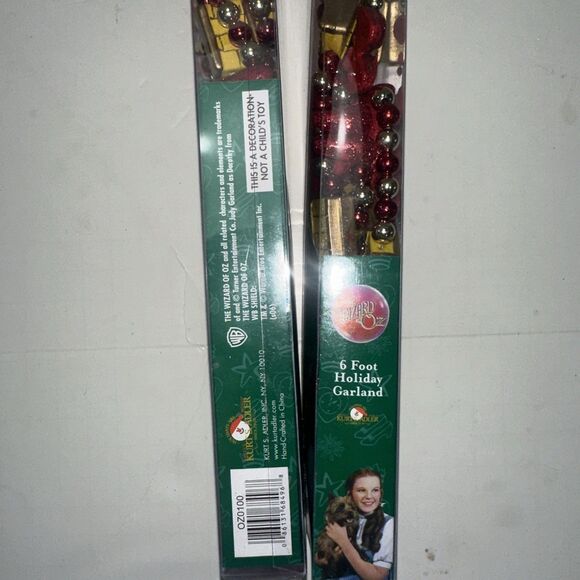 2 The Wizard of Oz 6 Foot Garland Kurt S. Adler Ruby Slippers yellow brick  Road - Picture 10 of 10